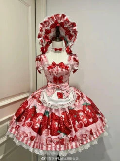 LOLITA [Pre-orders Available Until 3/16] Dream To Strawberry Print Dress -LOLITA Shop 007U90zWgy1hyk8lb41axj31401hcqje