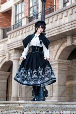 Lyra Theatre High Waist Skirt (Embroidered) -LOLITA Shop 007q2czmgy1hj0qj9rq6pj33nu5hnqvf