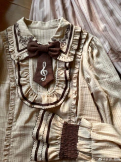 Poetry Of Music Ribbon Tie Blouse -LOLITA Shop 0082Hzr5ly1hlrwgclncuj32c03401l1