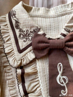 Poetry Of Music Ribbon Tie Blouse -LOLITA Shop 0082Hzr5ly1hlrwgfvflrj32c0340e85