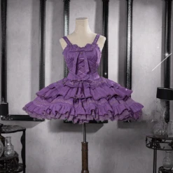 Cross Contract Belt Ribbon Jumper Skirt And Bolero Set, 6 Colors -LOLITA Shop 10 0722faa5 31a7 4ebb a32c 9f79c85735af 1