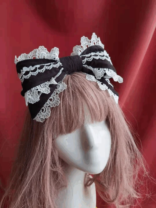 Vintage Lolita Style Lace Ribbon Headband