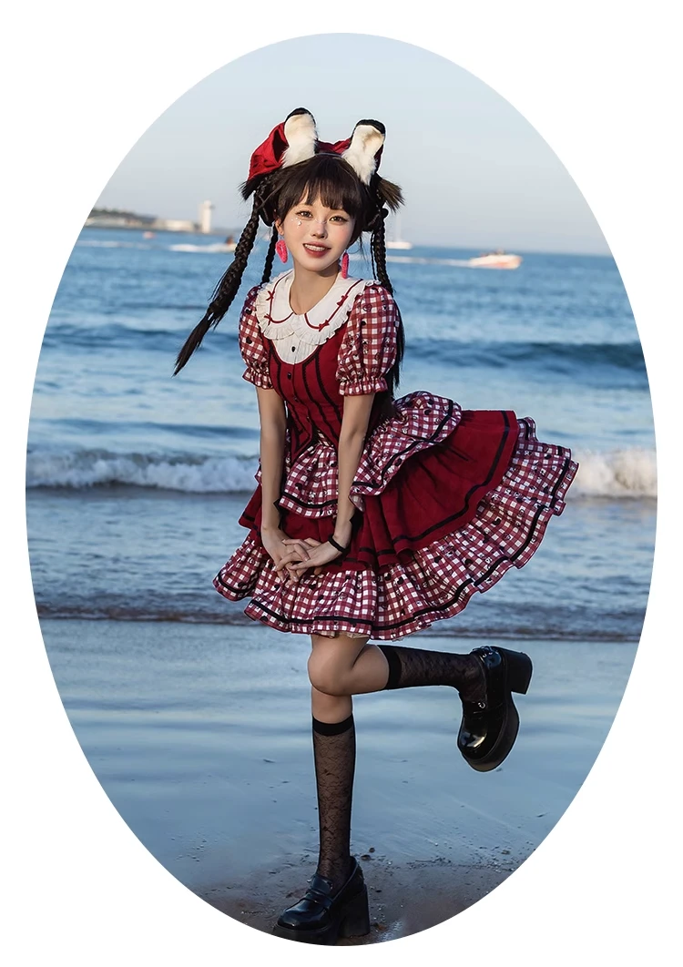 Queen Of Hearts Gingham Check Blouse And Skirt Setup 8 Queen Of Hearts Gingham Check Blouse And Skirt Setup - Image 6