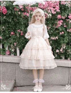 Maiden's Holiday Pearl Puff Jumper Skirt All 6 Colors -LOLITA Shop 11 6ccf23a2 a6f2 4728 a991 d8599c9d64ab