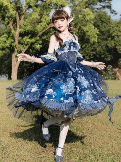 [Pre-order] Deep Sea Story Sparkling Kaigetsu Jumper Skirt -LOLITA Shop 11 81ba7562 2569 4411 b289 17743cc82182