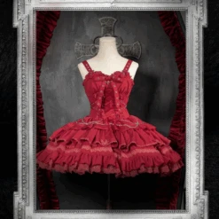 Cross Contract Belt Ribbon Jumper Skirt And Bolero Set, 6 Colors -LOLITA Shop 12 d2fe914e a758 4a2c a9b8 f108c0d45059 1