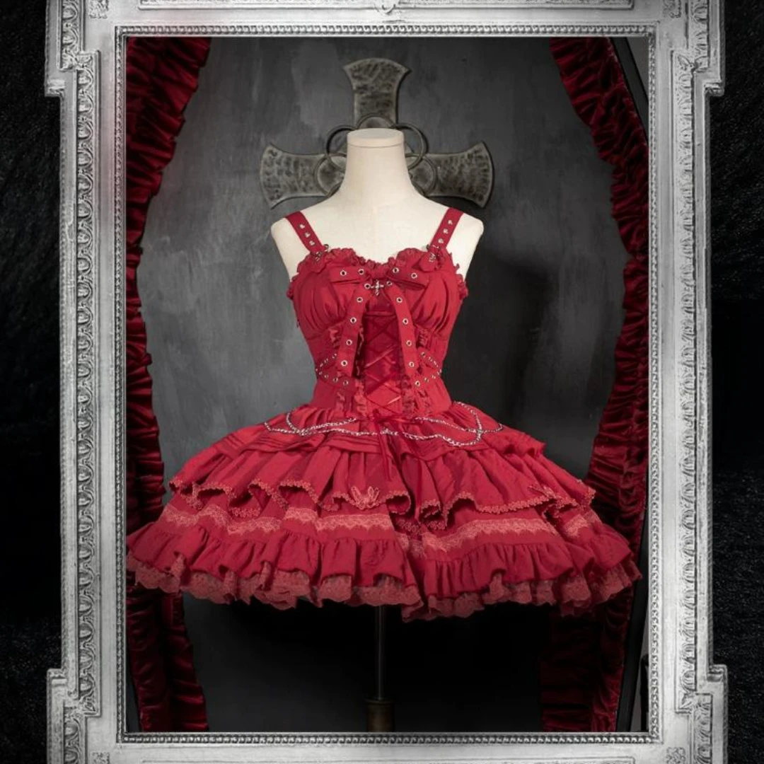 Cross Contract Belt Ribbon Jumper Skirt 6 Colors Available 11 Cross Contract Belt Ribbon Jumper Skirt 6 Colors Available - Image 9