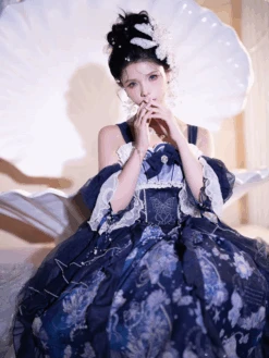 [Pre-order] Deep Sea Story Sparkling Kaigetsu Jumper Skirt -LOLITA Shop 17 740d6eef 11e6 4470 9694 c2abfe2ccca3