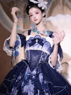 [Pre-order] Deep Sea Story Sparkling Kaigetsu Jumper Skirt -LOLITA Shop 18 aab3b671 39bf 4e5a ac46 6579a2bd4284