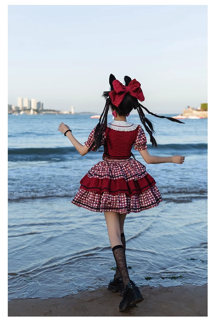 Queen Of Hearts Gingham Check Blouse And Skirt Setup 9 Queen Of Hearts Gingham Check Blouse And Skirt Setup - Image 7