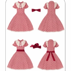 Ruby Chocolate Heart Dot Short Sleeve Dress -LOLITA Shop 1 1718e84b 40e2 4704 9a3e 36de1d8043a7