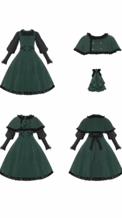 Pharmacy Apprentice Witch Long Sleeve Dress And Cape With Ribbon Tie -LOLITA Shop 1 1c2f6933 f956 4e49 a7d0 be9fee61598d