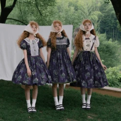 Sunny Rouge Grape Pattern Suspender Skirt -LOLITA Shop 1 2f80e048 b333 410b 93ee dd386ea3eb4f