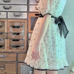 Round Collar Dress With Ribbon Design -LOLITA Shop 2023 05 17115550