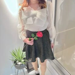 Ribbon Blouse Rose Pattern Skirt Setup 12 Ribbon Blouse Rose Pattern Skirt Setup -LOLITA Shop 2023 05 17123657