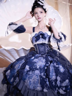 [Pre-order] Deep Sea Story Sparkling Kaigetsu Jumper Skirt -LOLITA Shop 24 f4ac19d4 10fa 4da6 9554 3cdbcbe09f14