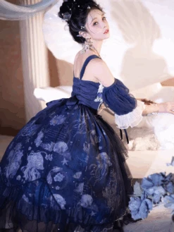 [Pre-order] Deep Sea Story Sparkling Kaigetsu Jumper Skirt -LOLITA Shop 25 aef6a07c 8dae 4f5f 8aba ef611d880b8c