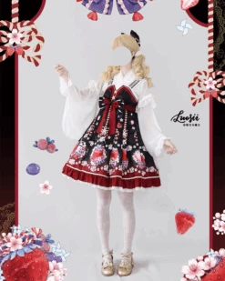 Strawberry And Cherry Blossom Japanese Loli Jumper Skirt 13 Strawberry And Cherry Blossom Japanese Loli Jumper Skirt -LOLITA Shop 2 a600c5b0 7478 4b00 8803 ac911ad5c0ce