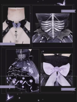 [Pre-order] Bat Wings Skeleton Pattern Jumper Skirt And Purple Rose Crinoline -LOLITA Shop 2 d7f539f8 fe15 4742 b9b0 9d36399a7762