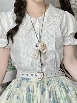 Rose Song Vintage Design Short Sleeve Blouse -LOLITA Shop 37 dce510ea 534f 4a4d 9403 bb6087d66560