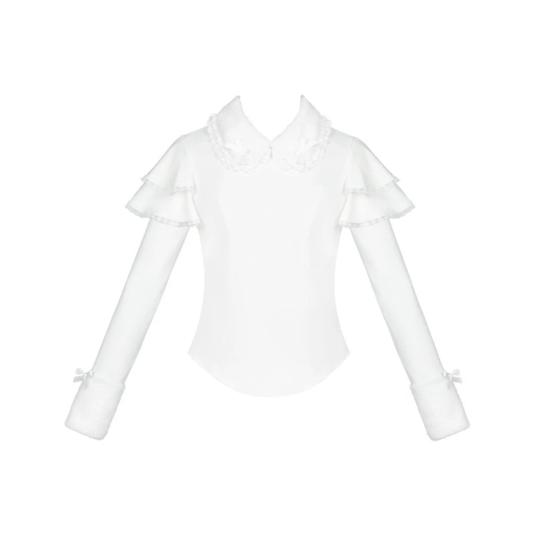 Boa Docking Shoulder Frill Knit Top 18 Boa Docking Shoulder Frill Knit Top - Image 16