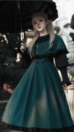 Pharmacy Apprentice Witch Long Sleeve Dress And Cape With Ribbon Tie -LOLITA Shop 3 e7765185 96e4 4ab5 8bf5 7b6728452bd7