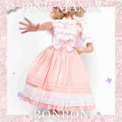 Ruffled Lace Jumper Skirt With Headband All 10 Colors