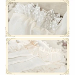 Flower Button Short Sleeve Blouse -LOLITA Shop 4 a725a4cb da2a 4ed6 988c 362e4d302421