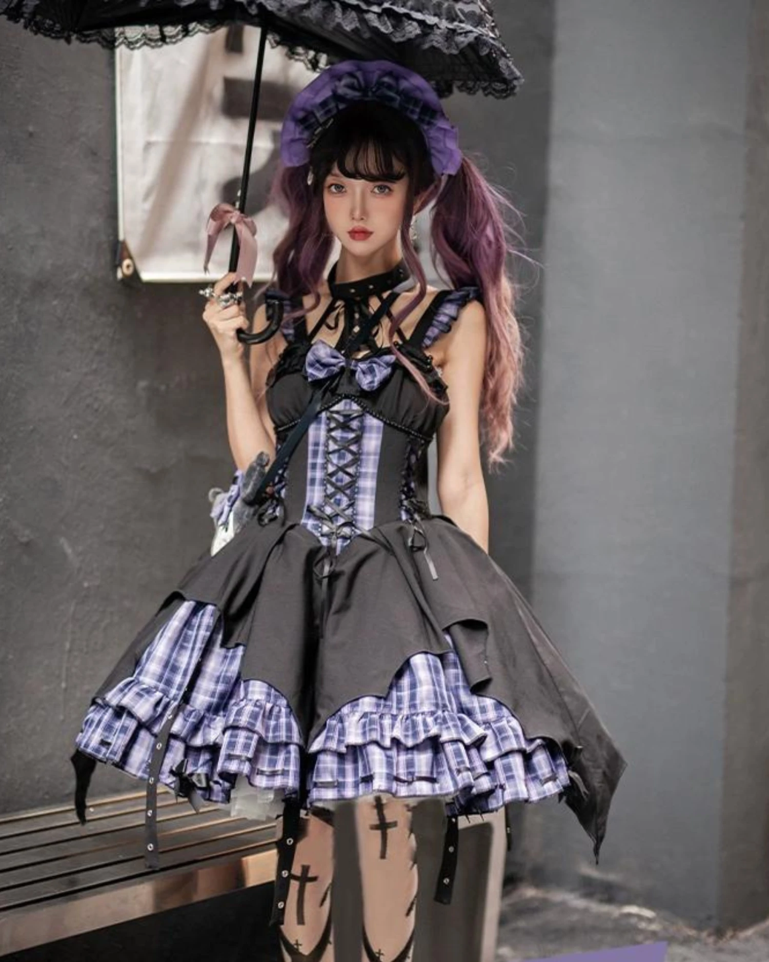 Heaven And Hell Subculture Check Jumper Skirt 6 Heaven And Hell Subculture Check Jumper Skirt - Image 4