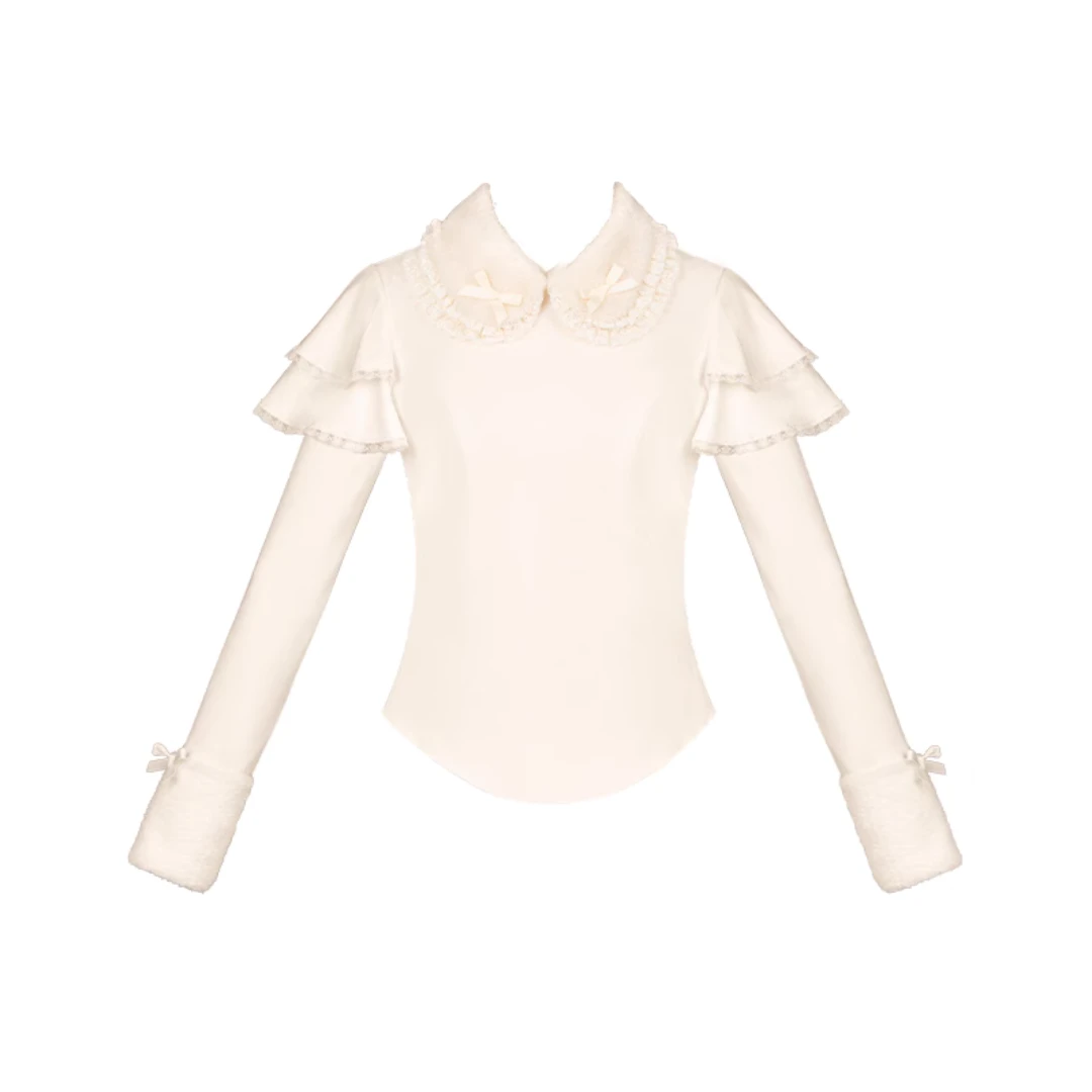 Boa Docking Shoulder Frill Knit Top 19 Boa Docking Shoulder Frill Knit Top - Image 17