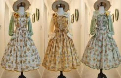 [Pre-order] Gardening Sunflower Jumper Skirt Print Type -LOLITA Shop 4ab72c43gy1httdcrxm3bj235s2k94qs