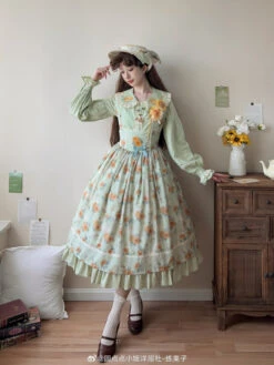 [Pre-order] Gardening Sunflower Embroidered Collar Blouse -LOLITA Shop 4ab72c43gy1huczzfsiq1j21lm24tb2c