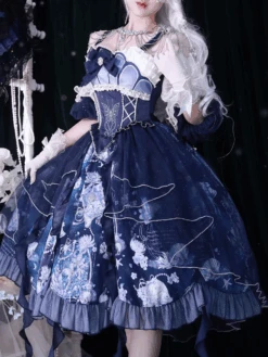 [Pre-order] Deep Sea Story Sparkling Kaigetsu Jumper Skirt -LOLITA Shop 5 12f35ac7 2181 4cab a05d 834bacaefe3a