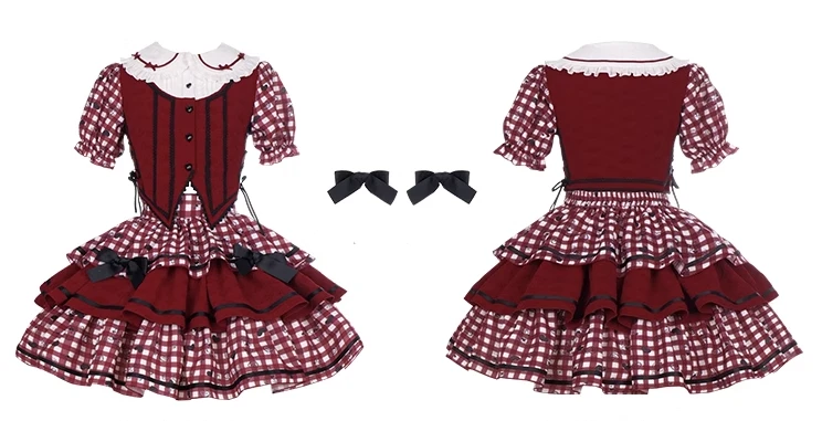 Queen Of Hearts Gingham Check Blouse And Skirt Setup 13 Queen Of Hearts Gingham Check Blouse And Skirt Setup - Image 11