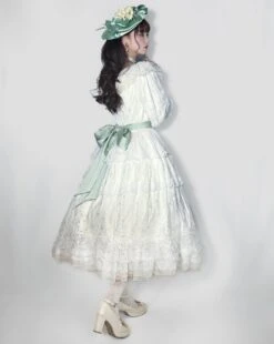 [Pre-order] Bell Orchid Flower Embroidery Open Skirt Elegant Dress -LOLITA Shop 61D14BDF C869 4DE3 8A70 F89D28ADDD09 45af5777 4862 47be 998a 3029c4442434