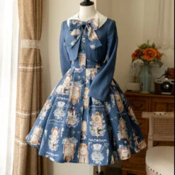Eternal Echo Classic Dress And Jacket Setup With Headband -LOLITA Shop 699d034bgy1hbkcgp2pg0j22fp3nk4qu