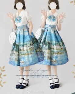 A Total Of 15 Skirts With Monet Paintings -LOLITA Shop 699d034bly1h3mwxjzj6zj220r2bcb2a