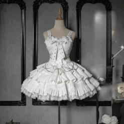 Cross Contract Belt Ribbon Jumper Skirt And Bolero Set, 6 Colors -LOLITA Shop 7 a6768646 9632 447c bf8e d750d9bfca30 1