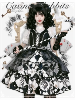 JOKER CARD Setup With Block Check Tulle Skirt -LOLITA Shop 7 e35d21c8 1a20 40de a72f c89a9643fdf9