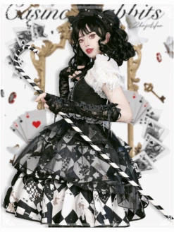 JOKER CARD Setup With Block Check Tulle Skirt -LOLITA Shop 8 561e9e47 d43d 4cfc 8d4d 187120df6c89