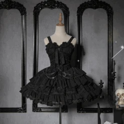 Cross Contract Belt Ribbon Jumper Skirt And Bolero Set, 6 Colors -LOLITA Shop 8 660c7bd2 2683 4a22 9c9a 52fe220a32b3 1