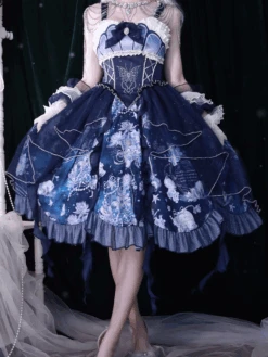 [Pre-order] Deep Sea Story Sparkling Kaigetsu Jumper Skirt -LOLITA Shop 8 85ce502f 57a9 4d38 978f 222491242a2e