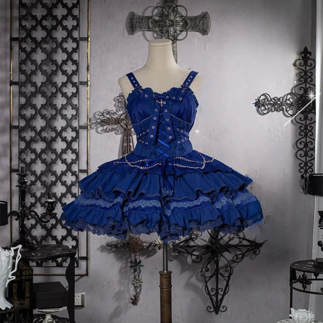 Cross Contract Belt Ribbon Jumper Skirt 6 Colors Available 14 Cross Contract Belt Ribbon Jumper Skirt 6 Colors Available - Image 12