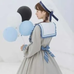 [Worn By Liyuu] Gray Blue Lolita Dress In Sailor Color -LOLITA Shop ImagefromiOS 1