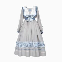 [Worn By Liyuu] Gray Blue Lolita Dress In Sailor Color -LOLITA Shop ImagefromiOS 3