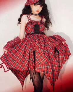 Punk Lolita Tartan Check Jumper Skirt 24 Punk Lolita Tartan Check Jumper Skirt -LOLITA Shop O1CN010LYk381h1QvtBCxyw 3017094217