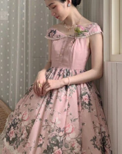[Pre-order] Rose Garden 2-way Design Neck Classic Lolita Jumper Skirt -LOLITA Shop O1CN010SYhCQ2GOLFhT0iio 57119005
