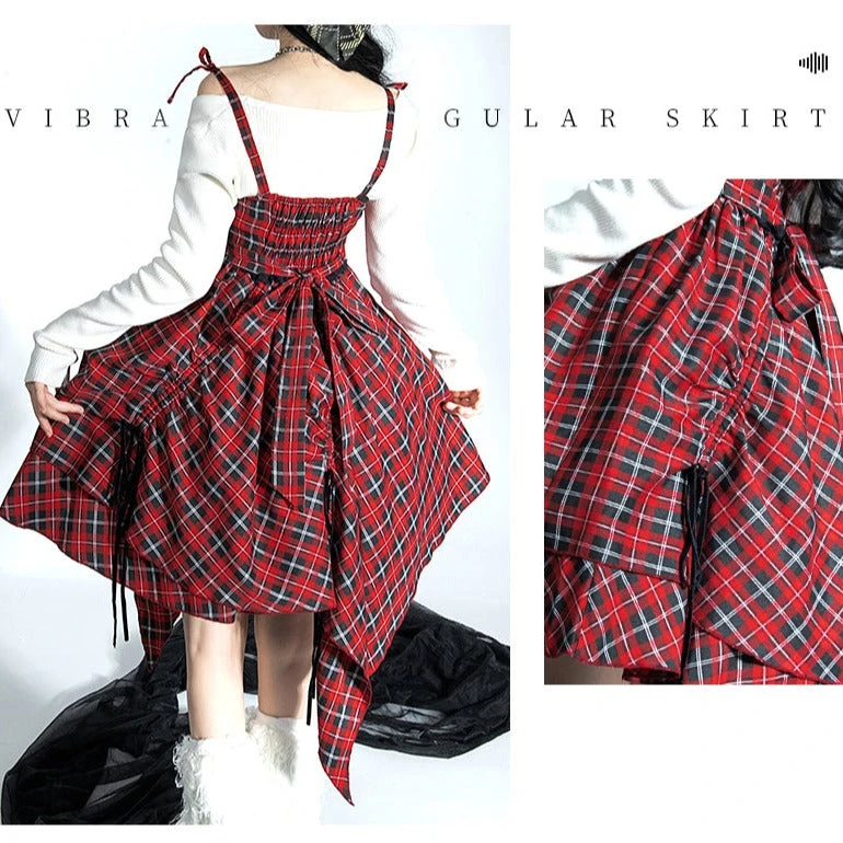 Punk Lolita Tartan Check Jumper Skirt 7 Punk Lolita Tartan Check Jumper Skirt - Image 5