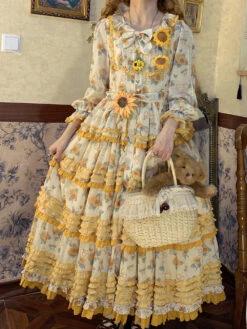 [Pre-order] Gardening Sunflower Luxury Dress -LOLITA Shop O1CN0111UgvN2GOLZCpKwUp 57119005