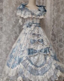 Secret Key Rococo Flower Princess Dress Full Set -LOLITA Shop O1CN011HbqW02LCxTzjvjCk 2208000529657